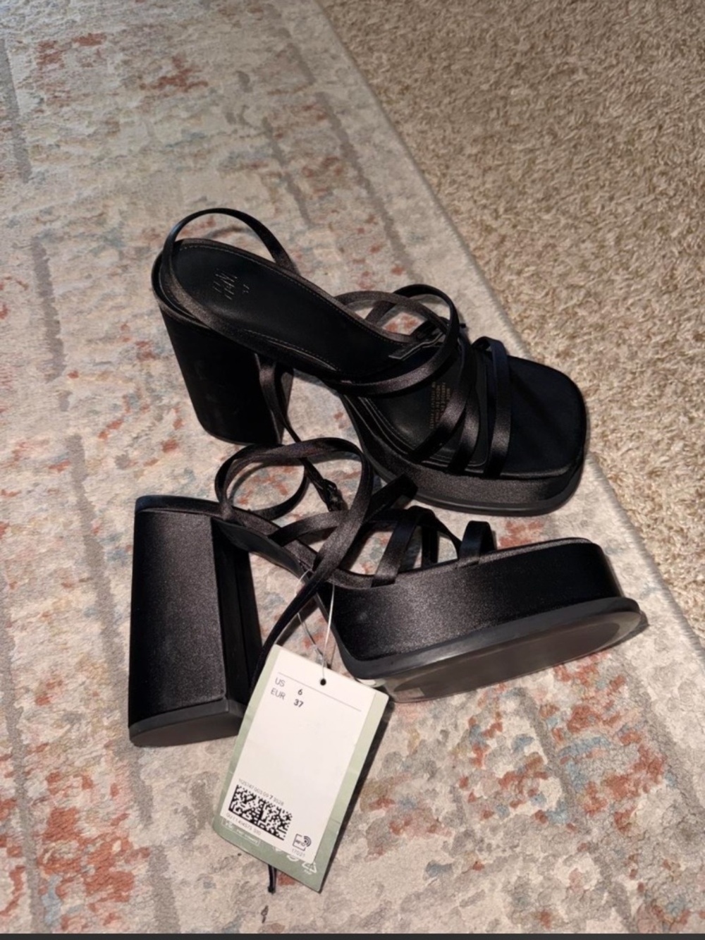 H&M Satin platform heels